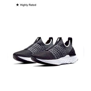 NWOT!😎Nike!🤩React Phantom Run Flyknit-2🏃‍♀️women’s-size 5/Slip-on/Blk/white